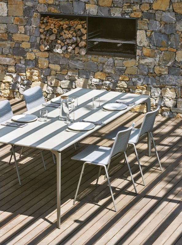 Fast AllSize Tisch mit Platte aus Feinsteinzug, Night
