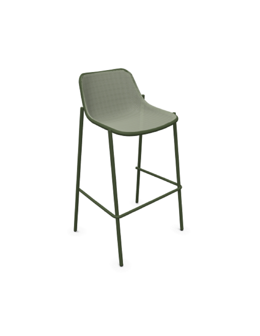EMU Round 467 Barhocker 2er Set - Preis pro Barhocker - 17 Militärgrün