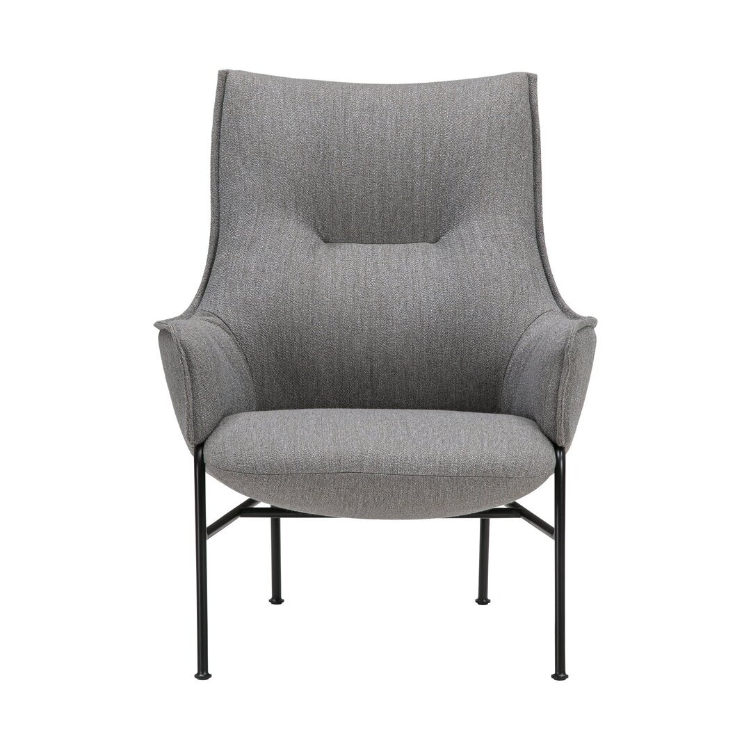 Wendelbo Aloe high back chair - Loungesessel - Black powder coated steel - Monta col. 06