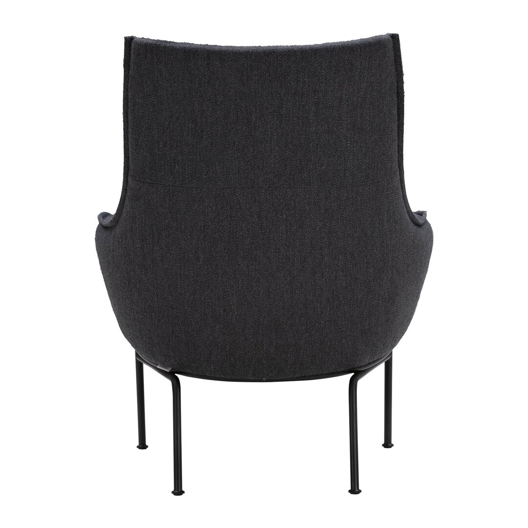 Wendelbo Aloe high back chair - Loungesessel - Black powder coated steel - Monta col. 08