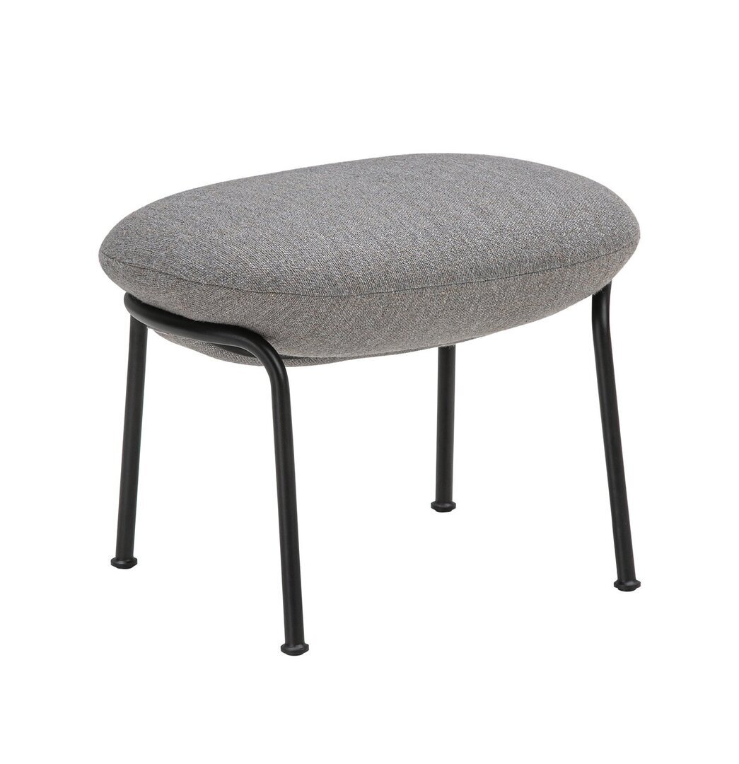 Wendelbo Aloe stool - Hocker mit Sitzpolster - Black powder coated steel - Monta col. 06