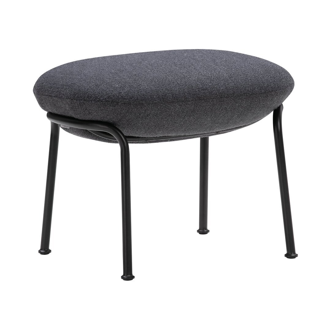 Wendelbo Aloe stool - Hocker mit Sitzpolster - Black powder coated steel - Monta col. 08