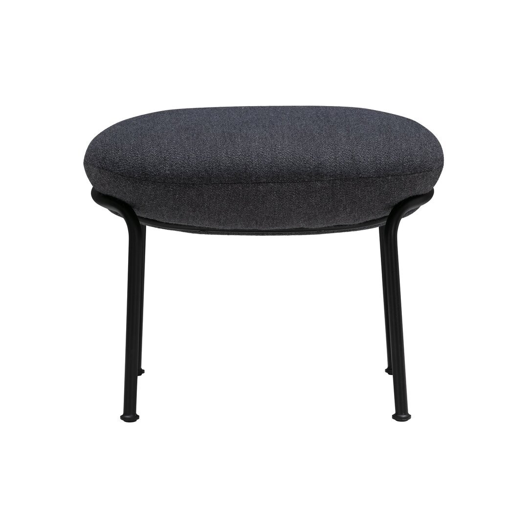 Wendelbo Aloe stool - Hocker mit Sitzpolster - Black powder coated steel - Monta col. 08