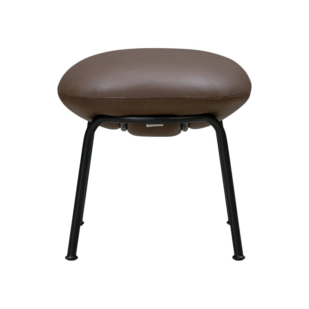 Wendelbo Aloe stool - Hocker mit Sitzpolster - Black powder coated steel - Parma Marrone