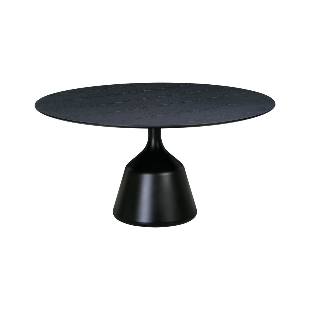 Wendelbo Coin dining table - Esstisch - Oak black Ø150cm - Black powder coated aluminum - Oak black