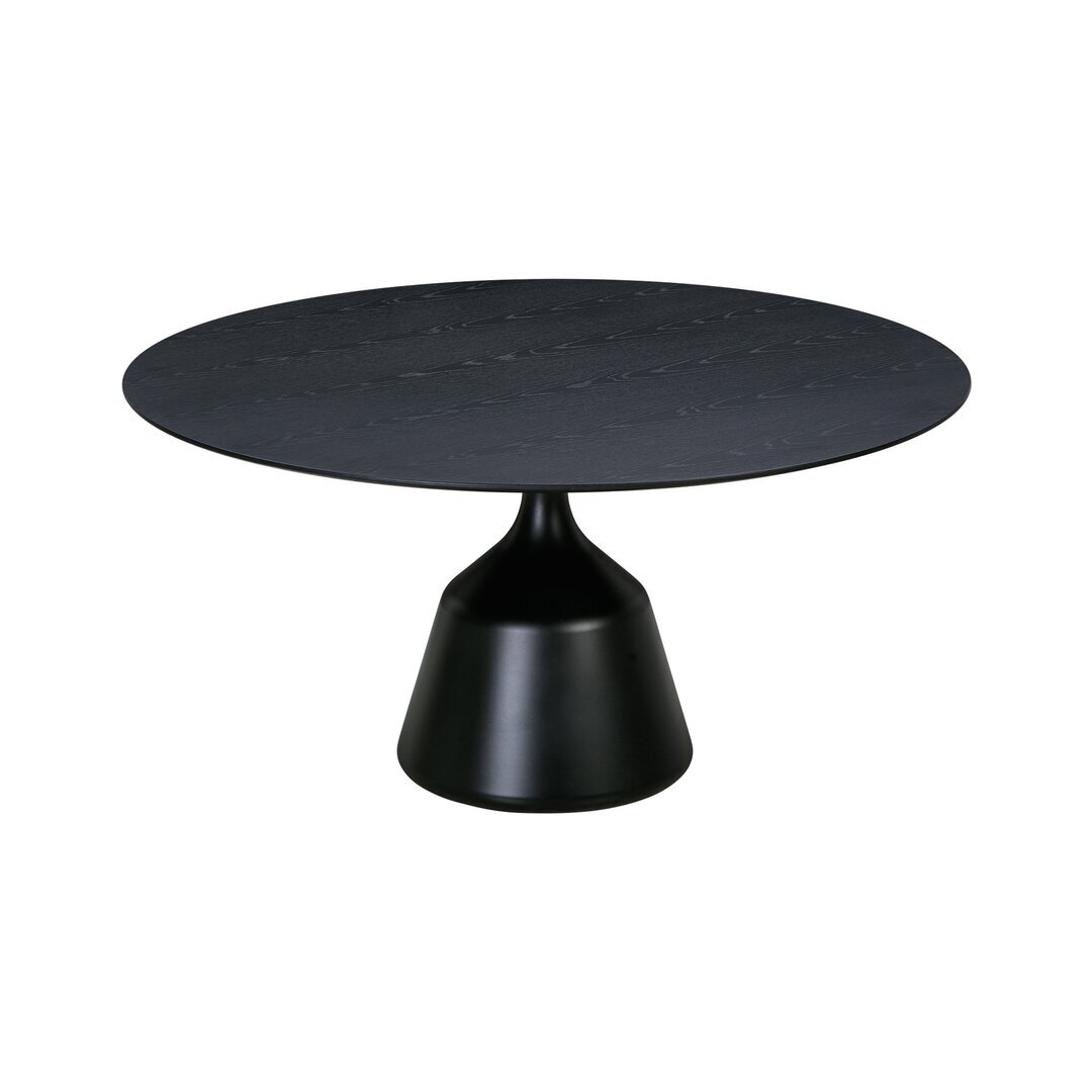 Wendelbo Coin dining table - Esstisch - Oak black Ø150cm - Black powder coated aluminum - Oak black