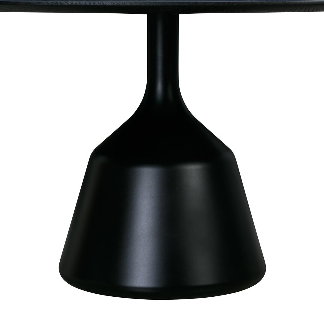 Wendelbo Coin dining table - Esstisch - Oak black Ø150cm - Black powder coated aluminum - Oak black