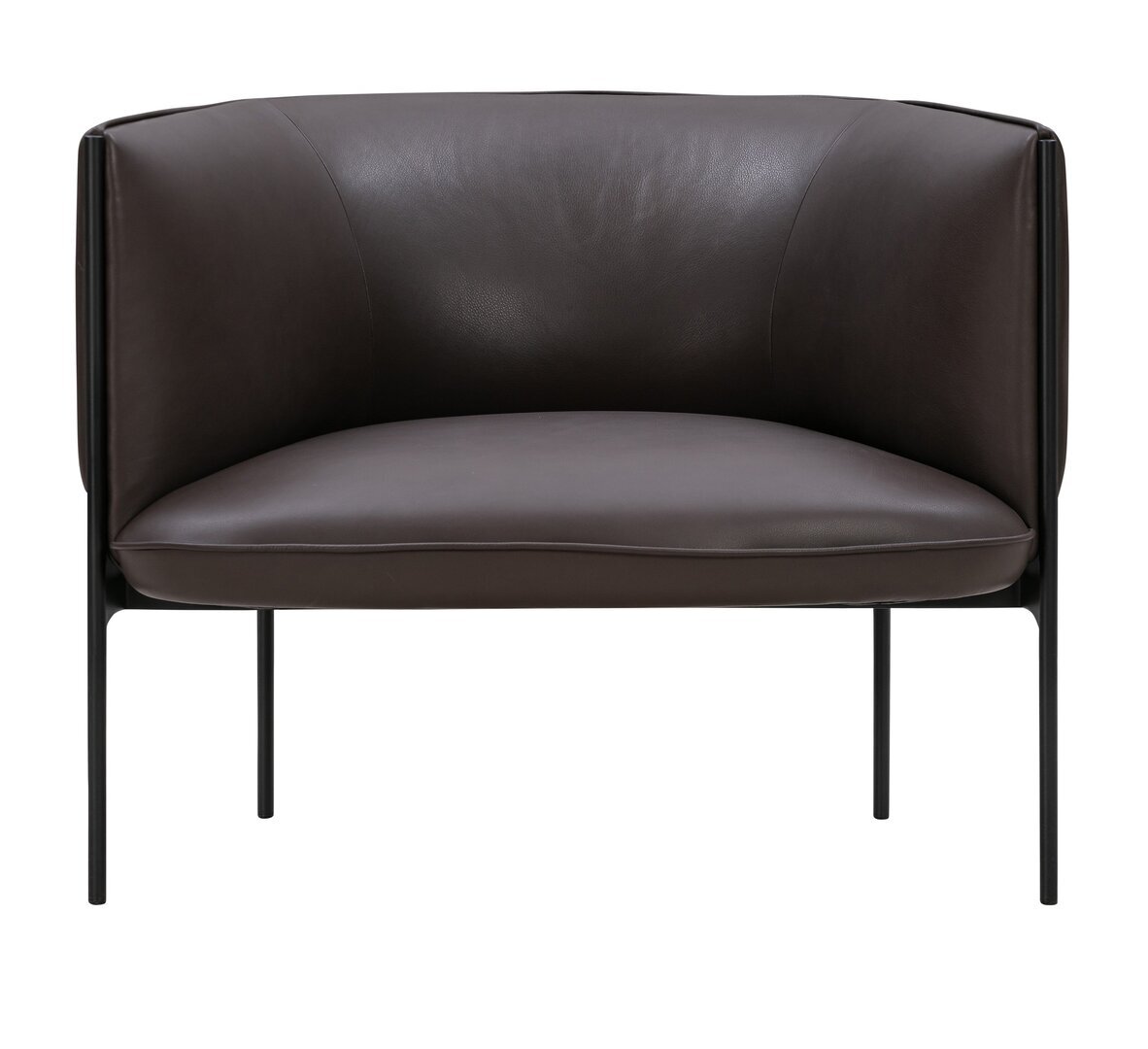 Wendelbo Sepal Lounge Chair - Sessel - Black Powder Coated Steel - Parma Mocca