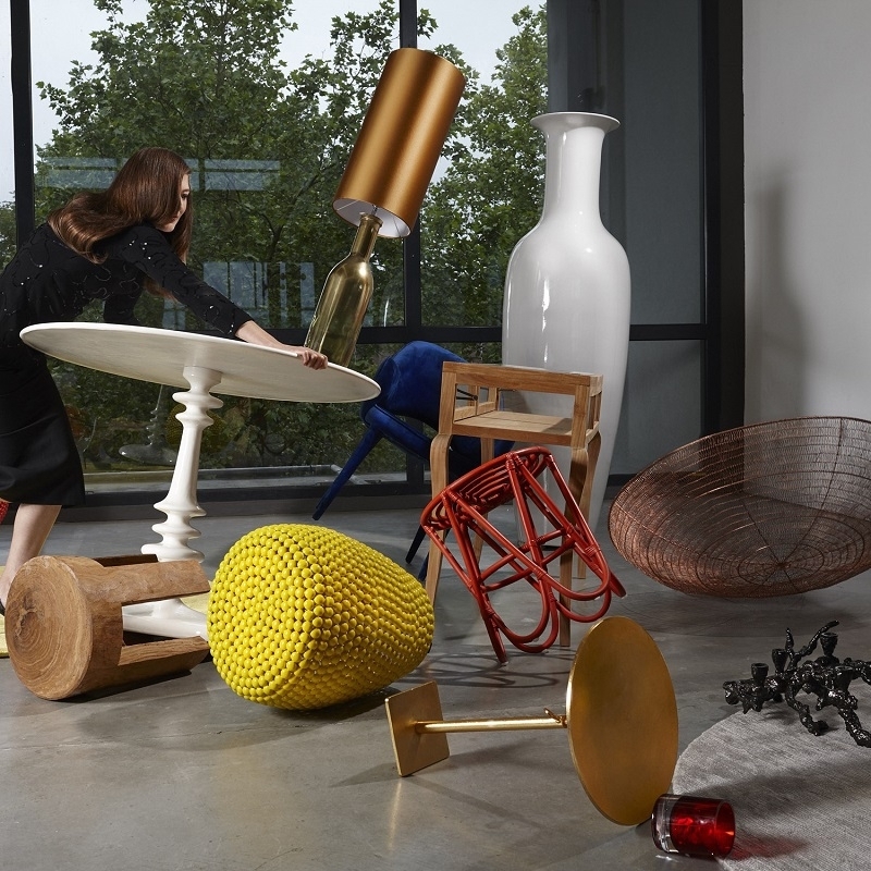 Pols Potten Stool Round 4 Square Legs