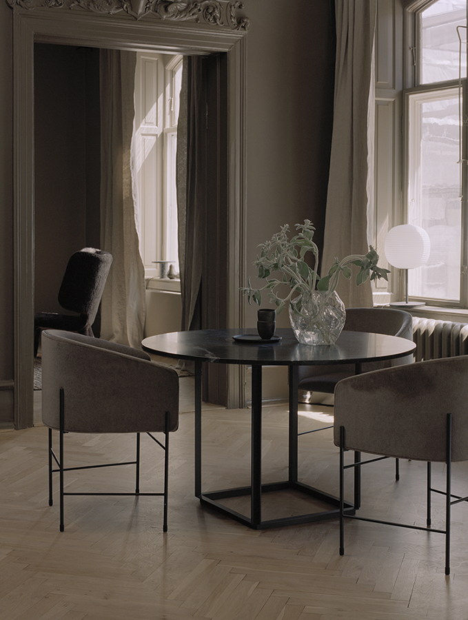 New Works Florence Dining Table - Ø 120 cm w. Marble Table Top