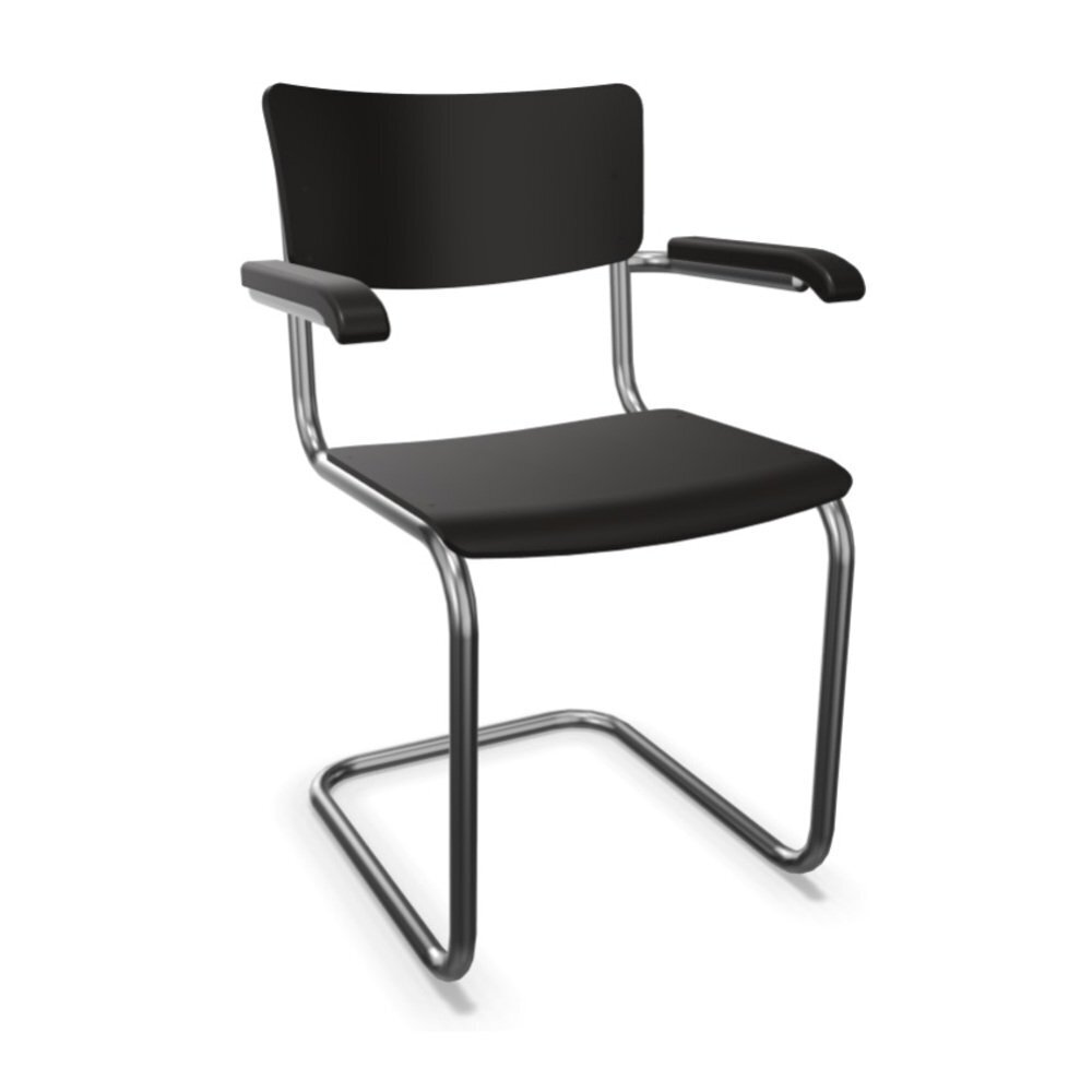 Thonet S 43 Klassik - Chrom - Buche Schwarz (TP 29) gebeizt I