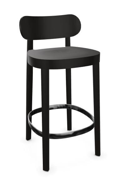 118 MHT Thekenhocker- Buche schwarz (TP 29) gebeizt