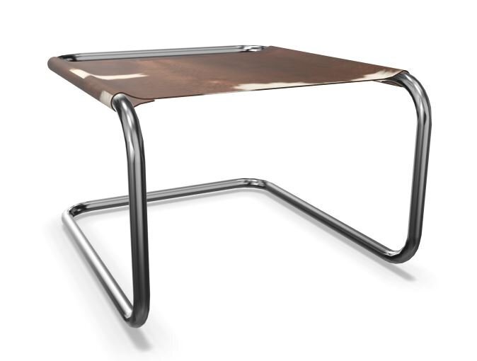 Thonet S 35 LVH | Hocker- Kuhfell braun/weiß
