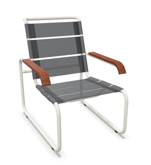 Thonet S 35 N Thonet All Seasons | Freischwinger- ThonetProtect reinweiß (RAL 9010), Gewebe schwarz