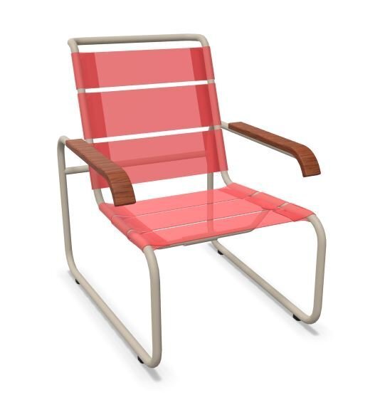 Thonet S 35 N Thonet All Seasons | Freischwinger- ThonetProtect warmgrau (TS 3005), Gewebe kirsche