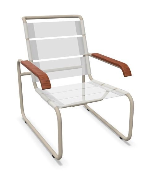 Thonet S 35 N Thonet All Seasons | Freischwinger- ThonetProtect warmgrau (TS 3005), Gewebe natur