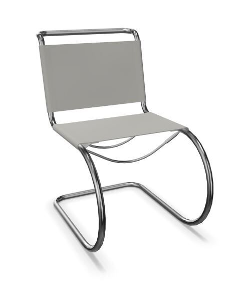 Thonet S 533 L | Freischwinger- Standard, Kernleder granit