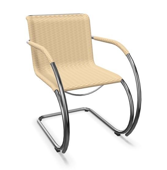 Thonet S 533 RF | Freischwinger mit Armlehnen- POM-Kunststoffgleiter, transparent
