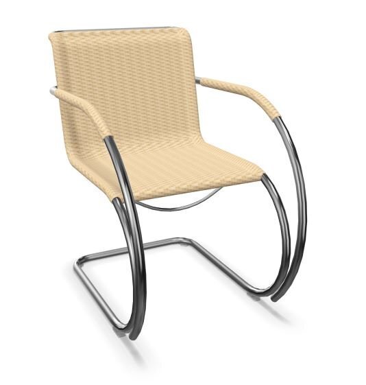 Thonet S 533 RF | Freischwinger mit Armlehnen- Kunststoff transparent mit Filz