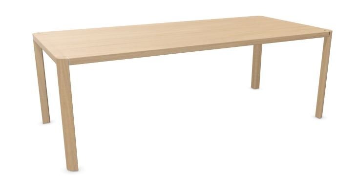Thonet 1140 | Vierbeintisch- Eiche aufgehellt, 200 x 100 cm