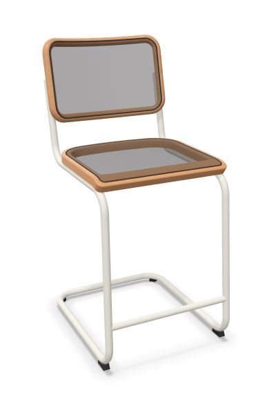 Thonet S 32 VH | Barhocker- Gestell reinweiß (TS 9010) lackiert