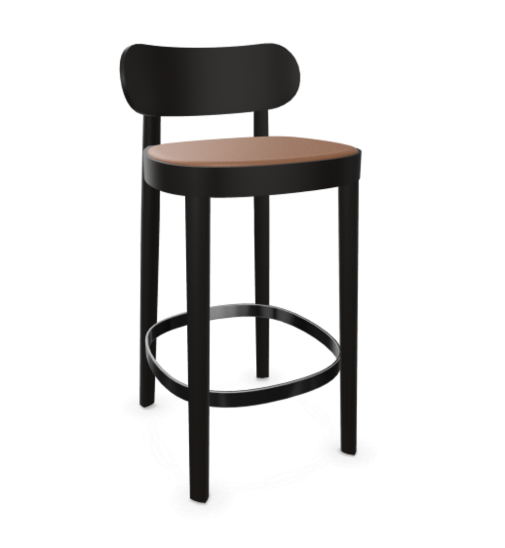 Thonet 118 SPHT-Buche Schwarz (TP 29) gebeizt I-Schwarz (TP 29) gebeizt I-LEDER I - New Cognac 680