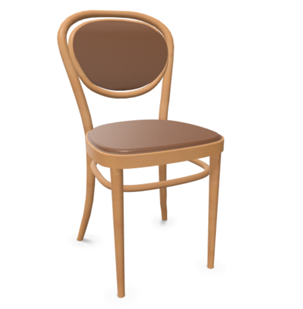 Thonet 215 P | Bugholzstuhl - Buche Natur (TP 17) - LEDER I - New Cognac 680