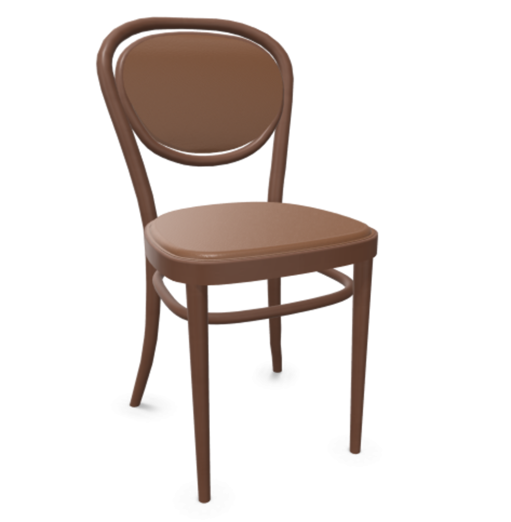 Thonet 215 P | Bugholzstuhl - Buche Nussbaum (TP 24) - LEDER I - New Cognac 680