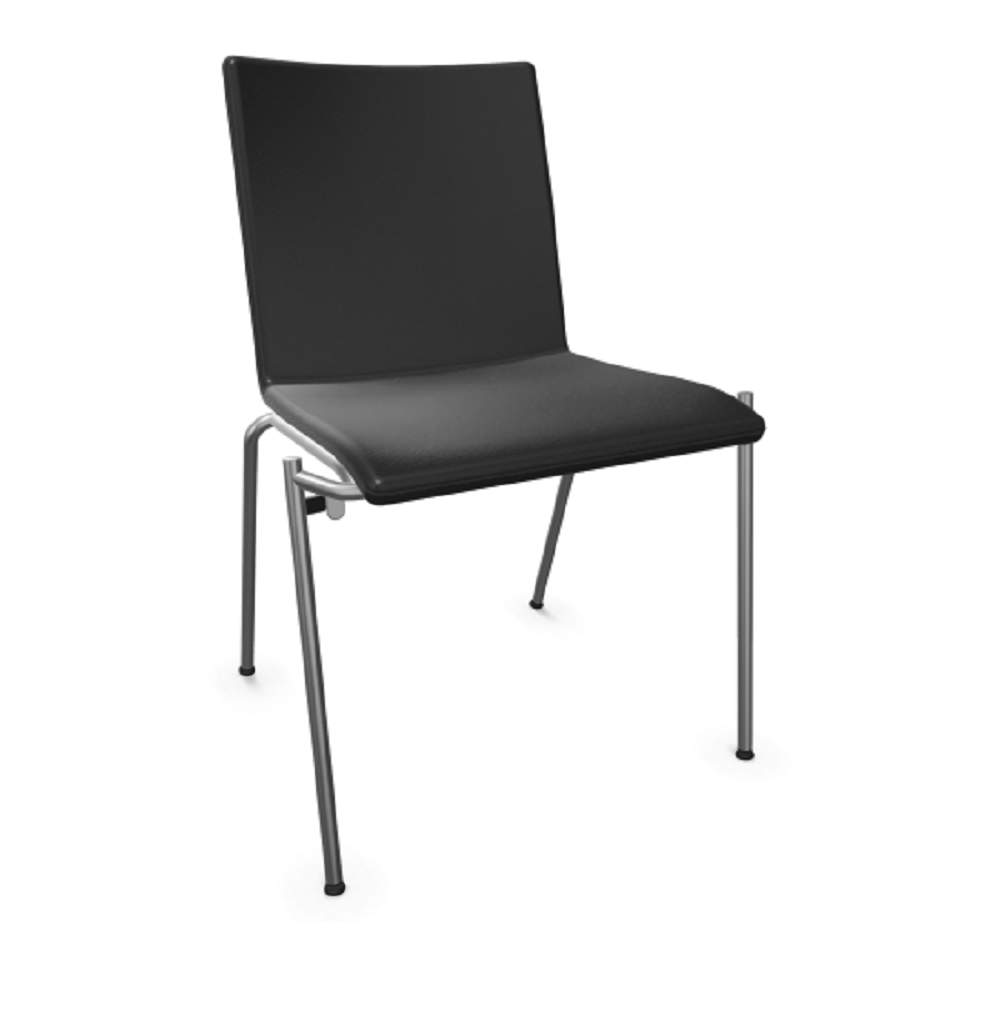Thonet S 162 PV | Stahlrohrstuhl - LEDER I - Nero 622