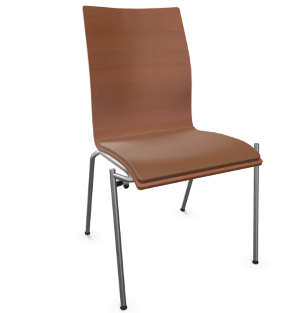 Thonet S 168 SP-Buche Kirschbaum (TP 44) gebeizt I-LEDER I - New Cognac 680