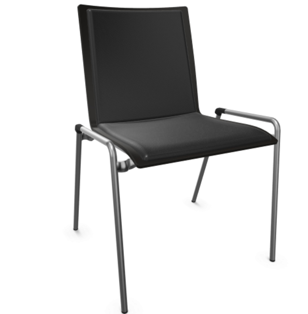 Thonet S 262 P-Buche Schwarz (TP 29) gebeizt I-LEDER I - Nero 622