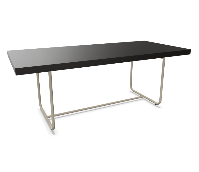 warmgrau (TS 3005) lackiert  -  Buche schwarz (TP 29) gebeizt