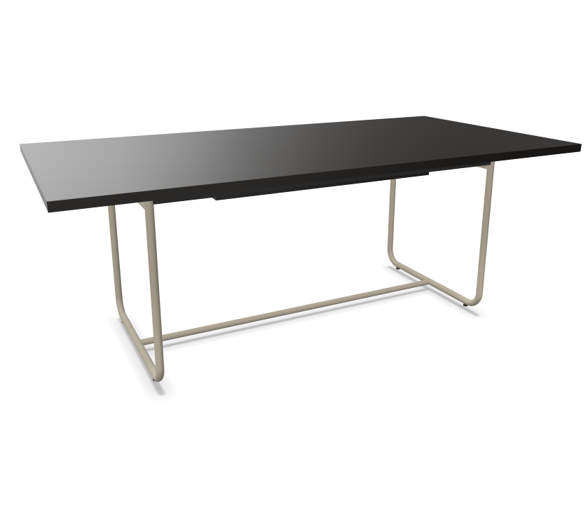 warmgrau (TS 3005) lackiert  -  Buche schwarz (TP 29) gebeizt