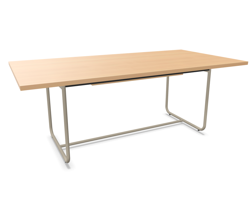 warmgrau (TS 3005) lackiert  -  Buche aufgehellt (TP 107) gebeizt