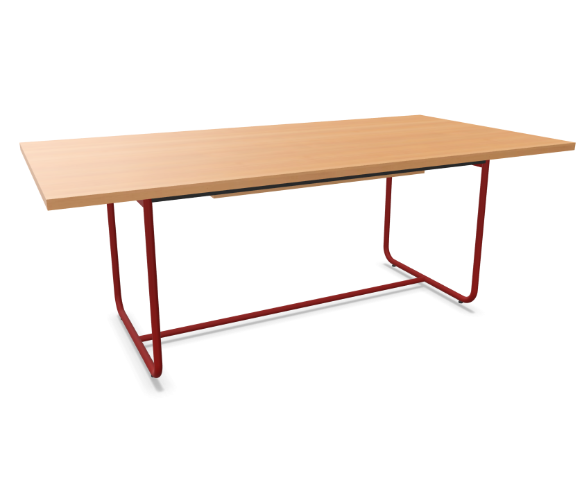 tomatenrot (TS 3013) lackiert  -  Buche natur (TP 17)