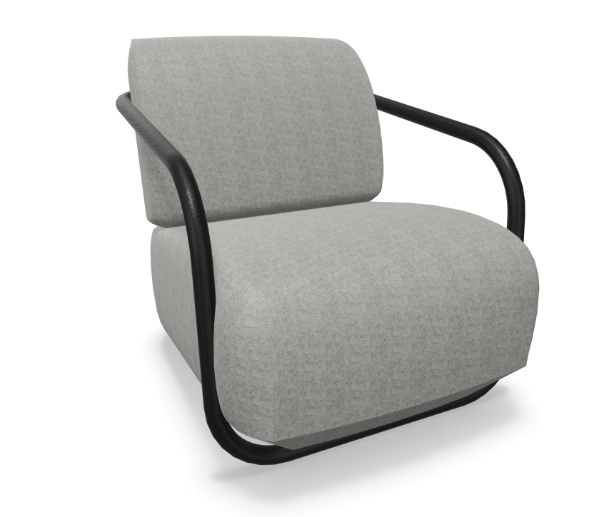 Esche schwarz mit Naturholzlack lackiert  -  Divina Melange 3 120 hellgrau (Stoff IV)