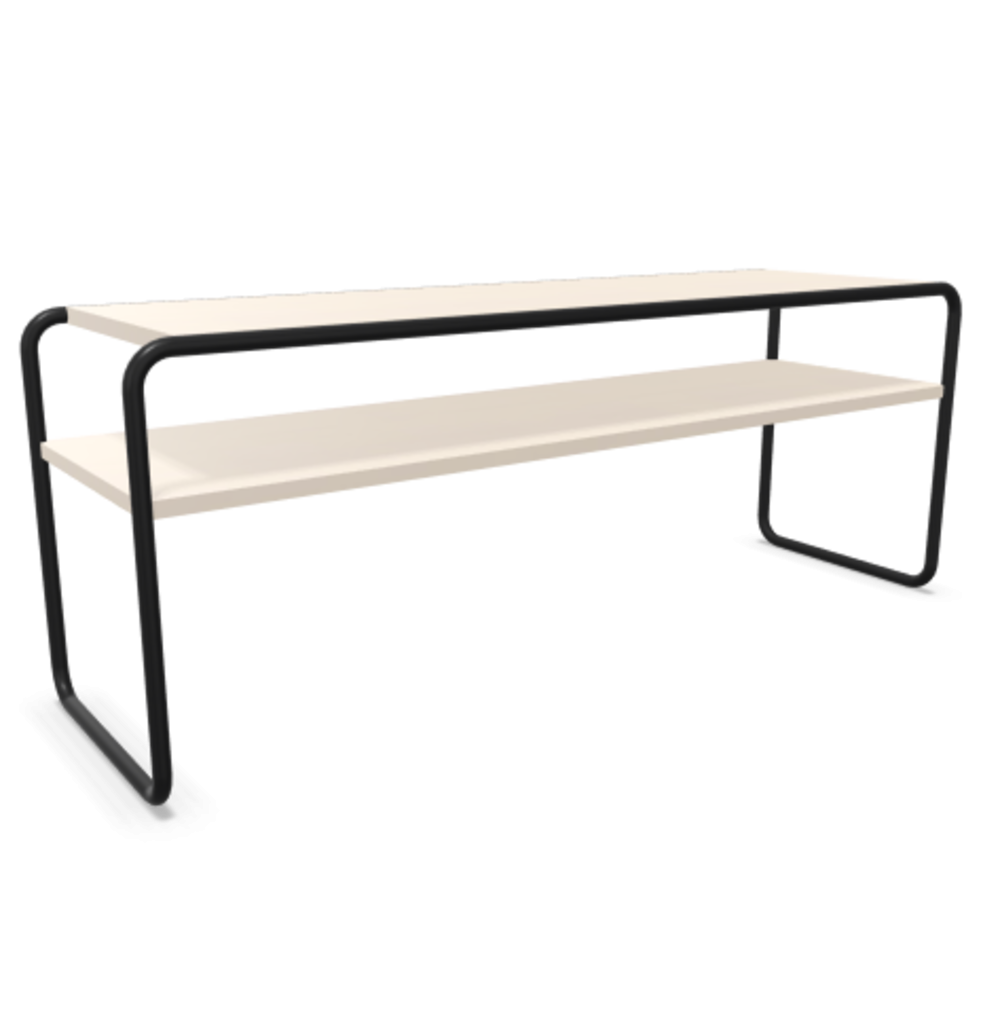 Thonet S 43 Klassik-Tiefschwarz (RAL 9005) pulverbeschichtet-Buche Weiß (TP 200) lasiert gebeizt II