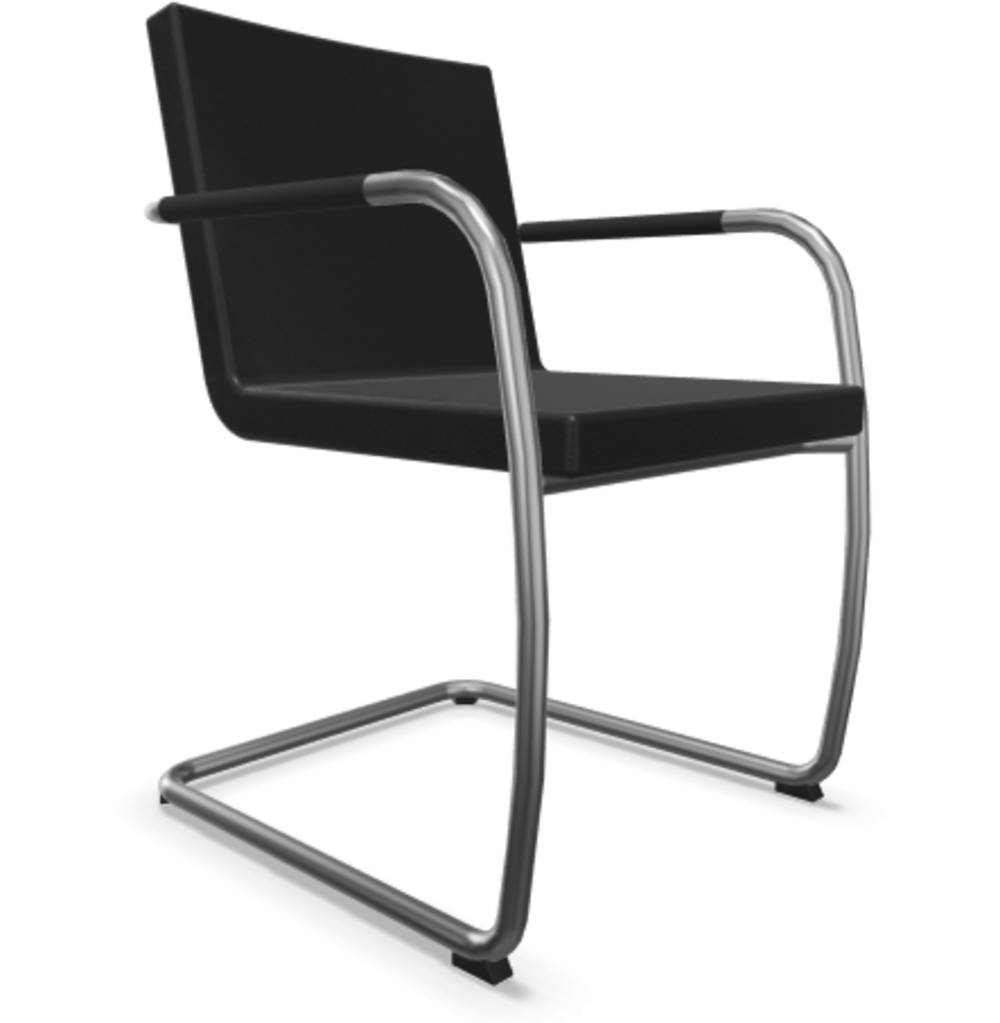 THONET S 60 V-Chrom-LEDER I - Nero 622