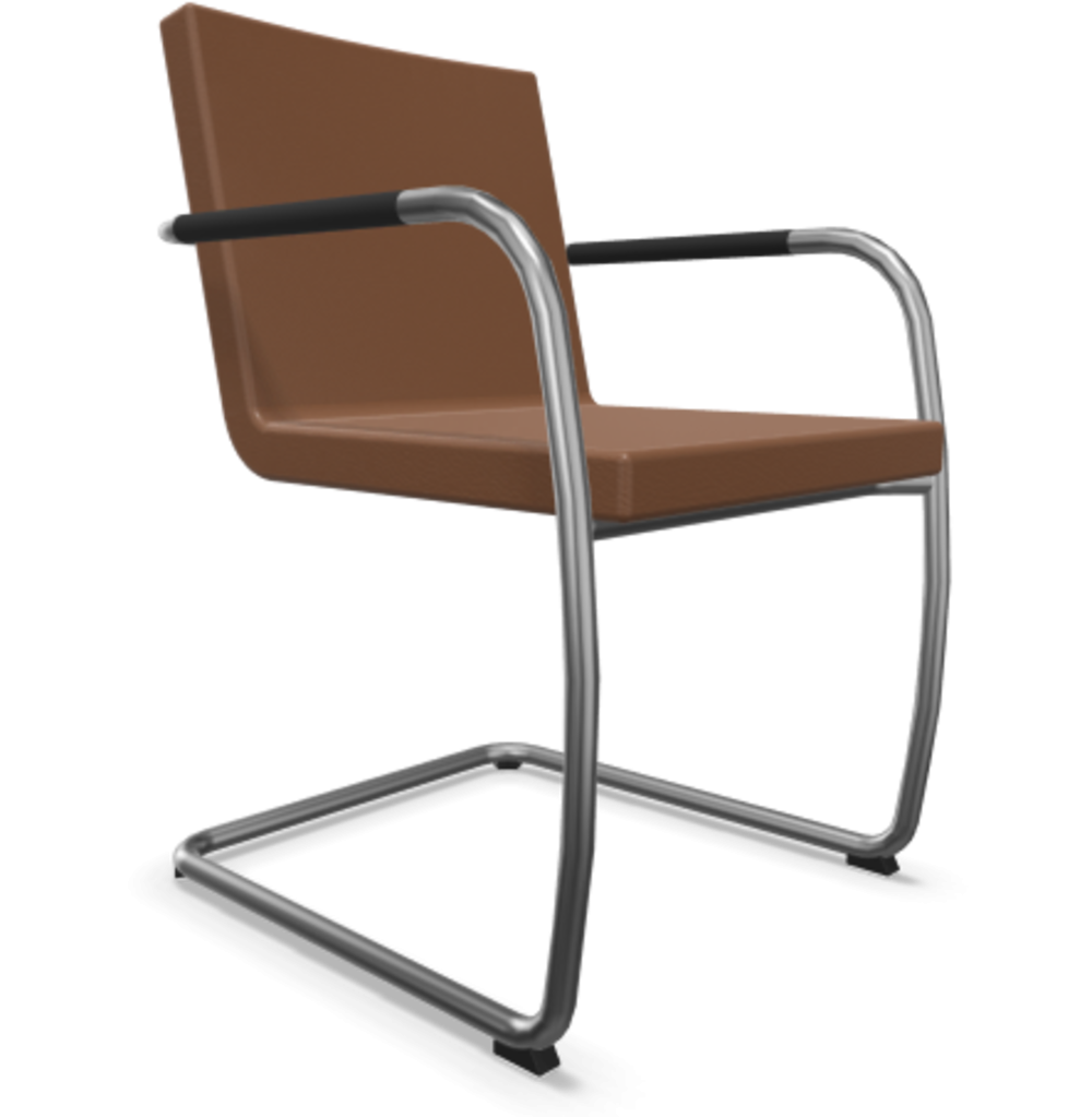 THONET S 60 V-Chrom-LEDER I - New Cognac 680