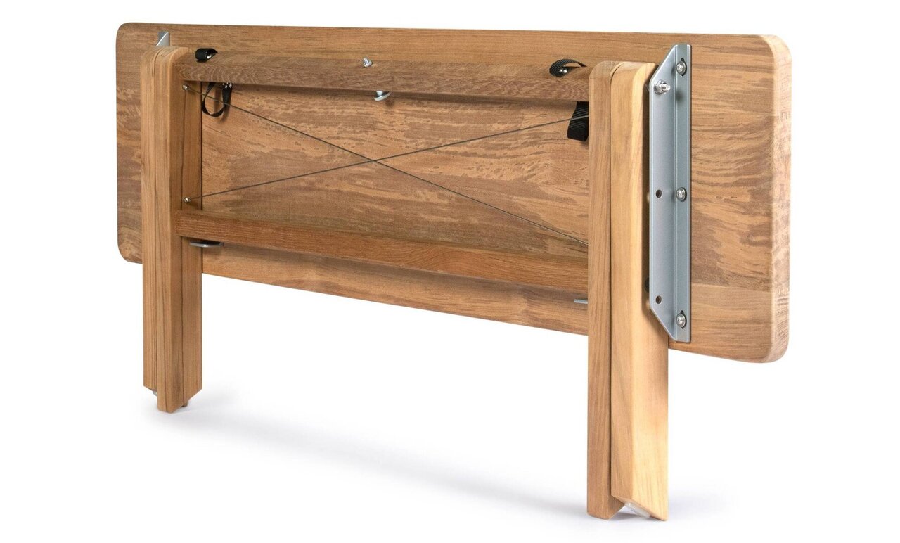 Weishäupl Cross Bank Teak-B 140 X T 35 X H 46 cm-Ohne