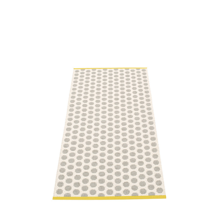 Pappelina Noa - Warm Grey · Vanilla · Mustard Edge - 70 x 150 cm