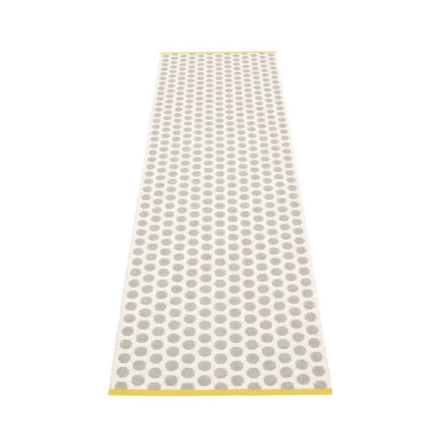 Pappelina Noa - Warm Grey · Vanilla · Mustard Edge - 70 x 250 cm