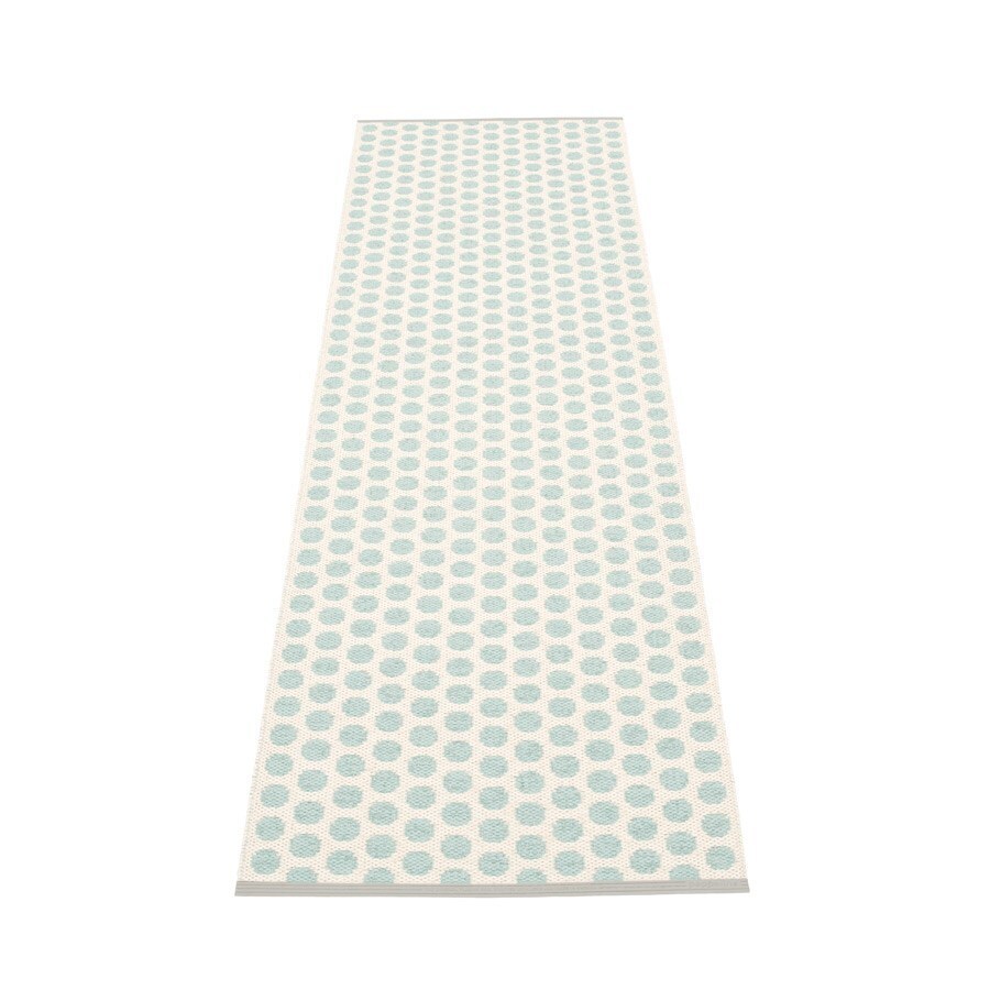 Pappelina Noa - Pale Turquoise · Vanilla · Warm Grey Edge - 70 x 250 cm