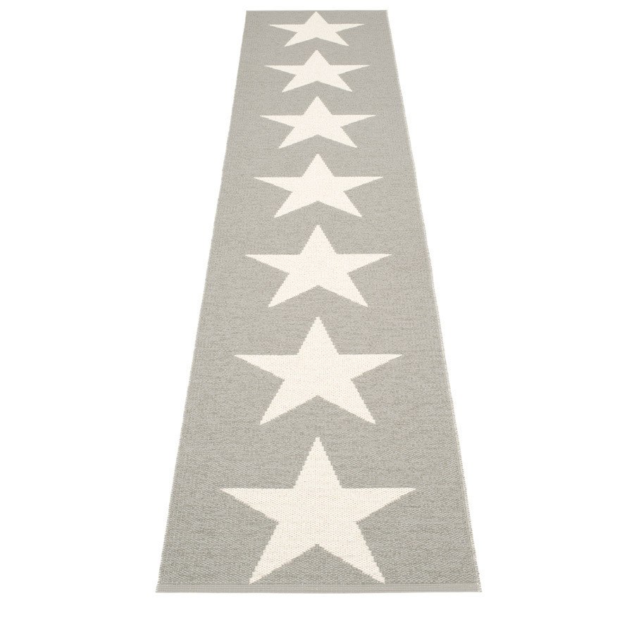 Pappelina Viggo One - Warm Grey · Vanilla - 70 x 350 cm