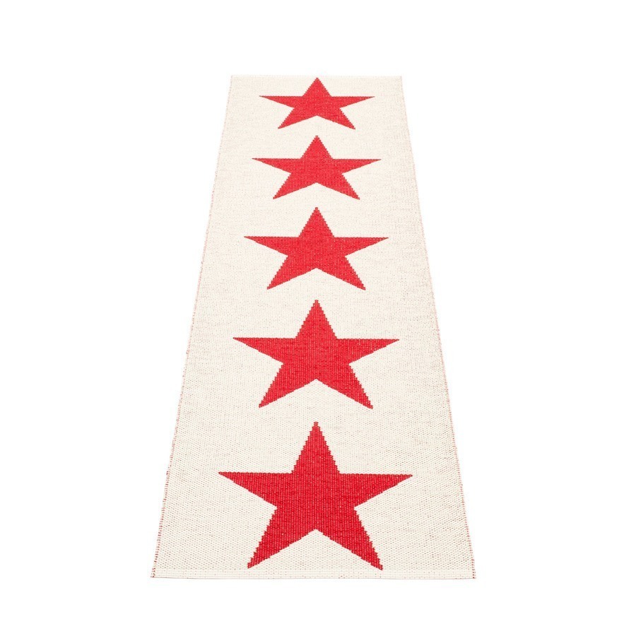 Pappelina Viggo One - Red · Vanilla  - 70 x 250 cm