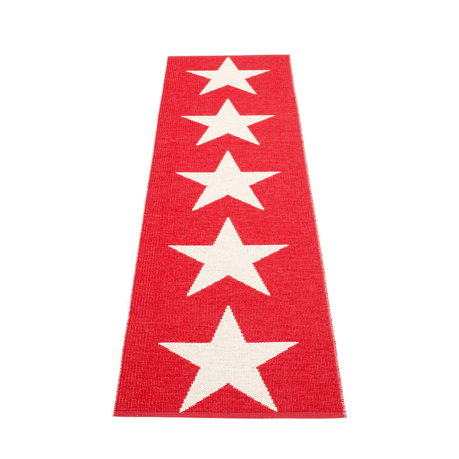 Pappelina Viggo One - Red · Vanilla - 70 x 250 cm