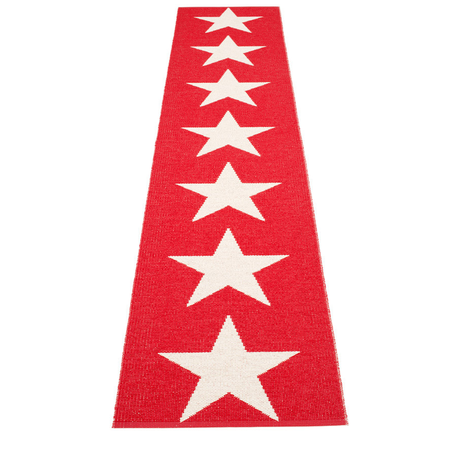 Pappelina Viggo One - Red · Vanilla - 70 x 350 cm