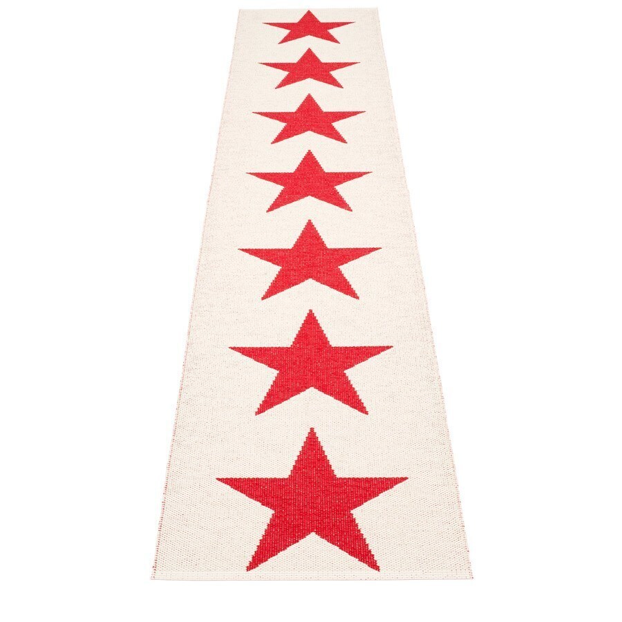 Pappelina Viggo One - Red · Vanilla -70 x 350 cm