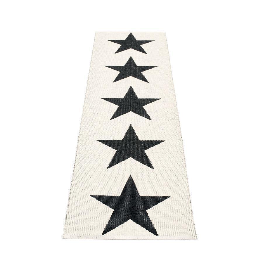 Pappelina Viggo One -  Black · Vanilla - 70 x 250 cm