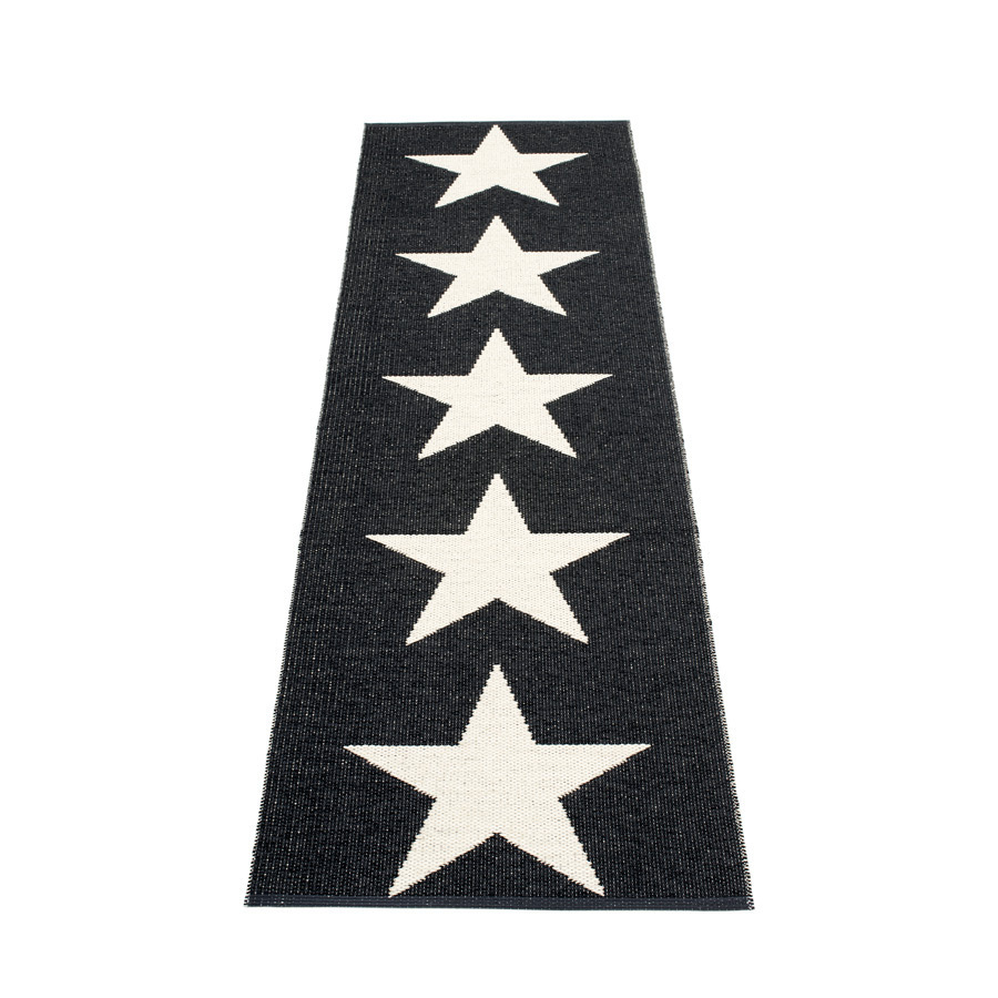 Pappelina Viggo One -  Black · Vanilla - 70 x 250 cm